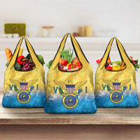 US Virgin Islands Grocery Bag Coat Of Arms Grunge Style