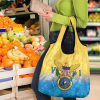 US Virgin Islands Grocery Bag Coat Of Arms Grunge Style