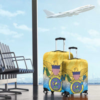 US Virgin Islands Luggage Cover Coat Of Arms Grunge Style