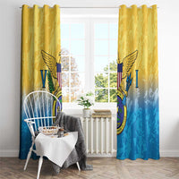 US Virgin Islands Window Curtain Coat Of Arms Grunge Style