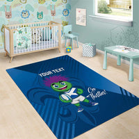 Custom Scotland Rugby 2025 Area Rug Funny Thistle Mascot Go Scottish!