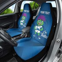 Custom Scotland Rugby 2025 Car Seat Cover Funny Thistle Mascot Go Scottish!