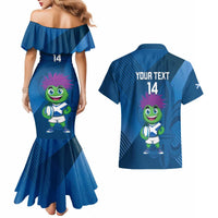 Custom Scotland Rugby 2025 Couples Matching Mermaid Dress and Hawaiian Shirt Funny Thistle Mascot Go Scottish!