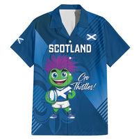 Custom Scotland Rugby 2025 Family Matching Mermaid Dress and Hawaiian Shirt Funny Thistle Mascot Go Scottish!