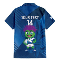 Custom Scotland Rugby 2025 Family Matching Mermaid Dress and Hawaiian Shirt Funny Thistle Mascot Go Scottish!
