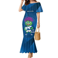 Custom Scotland Rugby 2025 Family Matching Mermaid Dress and Hawaiian Shirt Funny Thistle Mascot Go Scottish!