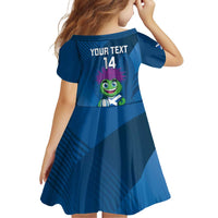 Custom Scotland Rugby 2025 Family Matching Off Shoulder Short Dress and Hawaiian Shirt Funny Thistle Mascot Go Scottish!