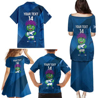 Custom Scotland Rugby 2025 Family Matching Puletasi and Hawaiian Shirt Funny Thistle Mascot Go Scottish!