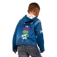 Custom Scotland Rugby 2025 Kid Hoodie Funny Thistle Mascot Go Scottish!