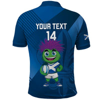 Custom Scotland Rugby 2025 Polo Shirt Funny Thistle Mascot Go Scottish!