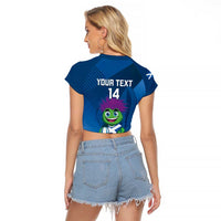 Custom Scotland Rugby 2025 Raglan Cropped T Shirt Funny Thistle Mascot Go Scottish!