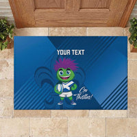 Custom Scotland Rugby 2025 Rubber Doormat Funny Thistle Mascot Go Scottish!