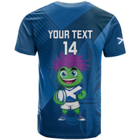 Custom Scotland Rugby 2025 T Shirt Funny Thistle Mascot Go Scottish!