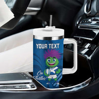 Personalised Scotland Rugby 2025 Tumbler With Handle Funny Thistle Mascot Go Scottish!