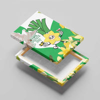 Wales Saint David's Day Canvas Wall Art Welsh Funny Leek Daffodil