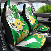 Wales Saint David's Day Car Seat Cover Welsh Funny Leek Daffodil