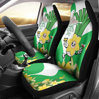 Wales Saint David's Day Car Seat Cover Welsh Funny Leek Daffodil