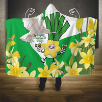 Wales Saint David's Day Hooded Blanket Welsh Funny Leek Daffodil