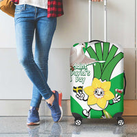 Wales Saint David's Day Luggage Cover Welsh Funny Leek Daffodil