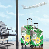 Wales Saint David's Day Luggage Cover Welsh Funny Leek Daffodil