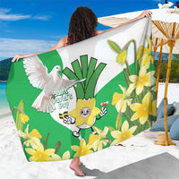 Wales Saint David's Day Sarong Welsh Funny Leek Daffodil