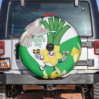 Wales Saint David's Day Spare Tire Cover Welsh Funny Leek Daffodil