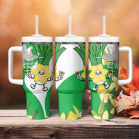 Wales Saint David's Day Tumbler With Handle Welsh Funny Leek Daffodil