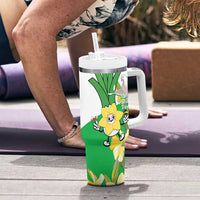 Wales Saint David's Day Tumbler With Handle Welsh Funny Leek Daffodil
