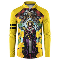 Welsh Dewi Sant Button Sweatshirt Saint David With Daffodil
