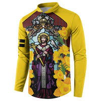 Welsh Dewi Sant Button Sweatshirt Saint David With Daffodil