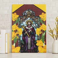 Welsh Dewi Sant Canvas Wall Art Saint David With Daffodil