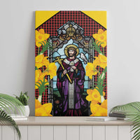Welsh Dewi Sant Canvas Wall Art Saint David With Daffodil
