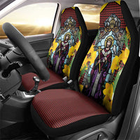 Welsh Dewi Sant Car Seat Cover Saint David With Daffodil