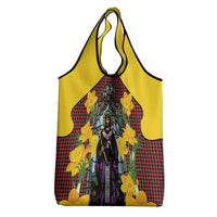 Welsh Dewi Sant Grocery Bag Saint David With Daffodil