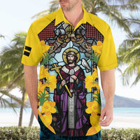 Welsh Dewi Sant Hawaiian Shirt Saint David With Daffodil