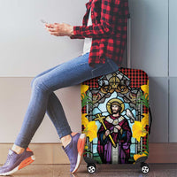 Welsh Dewi Sant Luggage Cover Saint David With Daffodil
