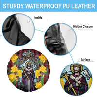 Welsh Dewi Sant Spare Tire Cover Saint David With Daffodil