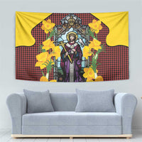 Welsh Dewi Sant Tapestry Saint David With Daffodil
