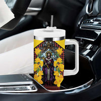 Welsh Dewi Sant Tumbler With Handle Saint David With Daffodil