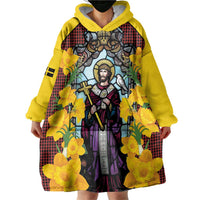 Welsh Dewi Sant Wearable Blanket Hoodie Saint David With Daffodil