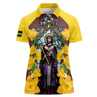 Welsh Dewi Sant Women Polo Shirt Saint David With Daffodil