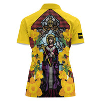 Welsh Dewi Sant Women Polo Shirt Saint David With Daffodil