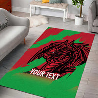 Custom Wales Football Area Rug 2025 Welsh Y Dreigiau