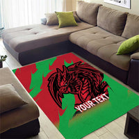 Custom Wales Football Area Rug 2025 Welsh Y Dreigiau