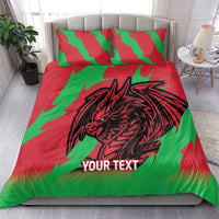 Custom Wales Football Bedding Set 2025 Welsh Y Dreigiau