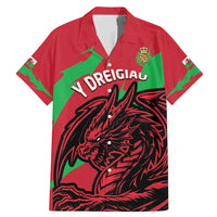Custom Wales Football Family Matching Mermaid Dress and Hawaiian Shirt 2025 Welsh Y Dreigiau