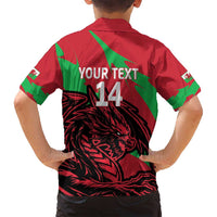 Custom Wales Football Family Matching Puletasi and Hawaiian Shirt 2025 Welsh Y Dreigiau