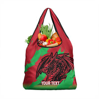 Custom Wales Football Grocery Bag 2025 Welsh Y Dreigiau