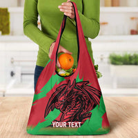 Custom Wales Football Grocery Bag 2025 Welsh Y Dreigiau