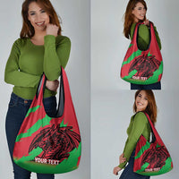 Custom Wales Football Grocery Bag 2025 Welsh Y Dreigiau